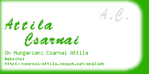 attila csarnai business card